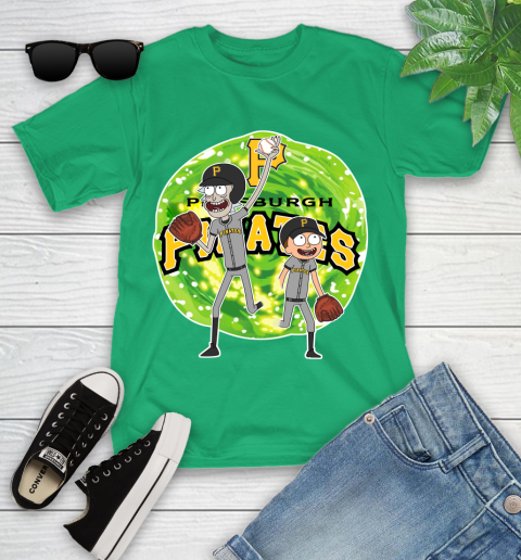 MLB Pittsburgh Pirates Rick And Morty Baseball Sports Youth T-Shirt 6