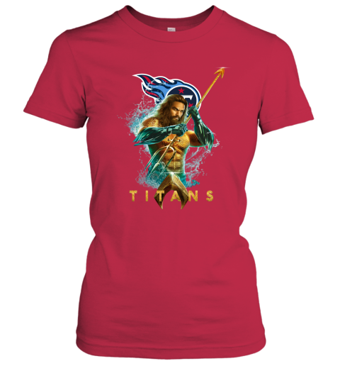 NFL Tennessee Titans Aquaman DC Football Sports FRW4AXkk0D3 ladies t shirt 20 95 151514 front red
