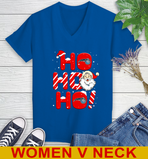 Orlando Magic NBA Basketball Ho Ho Ho Santa Claus Merry Christmas Shirt Women's V-Neck T-Shirt 9