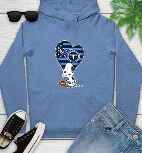 Tennessee Titans NFL Football The Peanuts Movie Adorable Snoopy Youth Hoodie 12