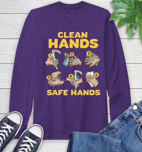 Nurse Shirt Washing Clean Hands Safe Hand Hygiene Wash Save T Shirt Long Sleeve T-Shirt 5