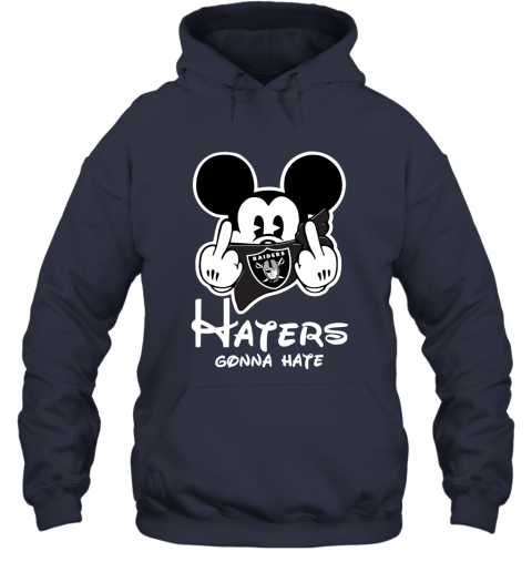 NFL Oakland Raiders Haters Gonna Hate Mickey Mouse Disney Football T Shirt sKCoRW4TZPP hoodie 23 95 151514 front navy