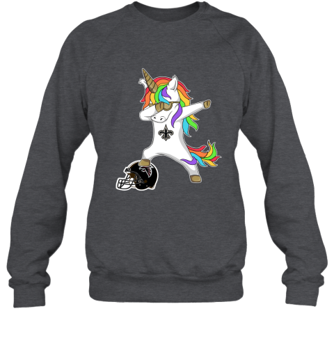 Football Dabbing Unicorn Steps On Helmet New Orleans Saints Sweatshirt