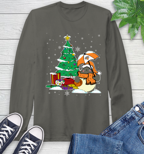 New York Knicks NBA Basketball Cute Tonari No Totoro Christmas Sports Long Sleeve T-Shirt 9