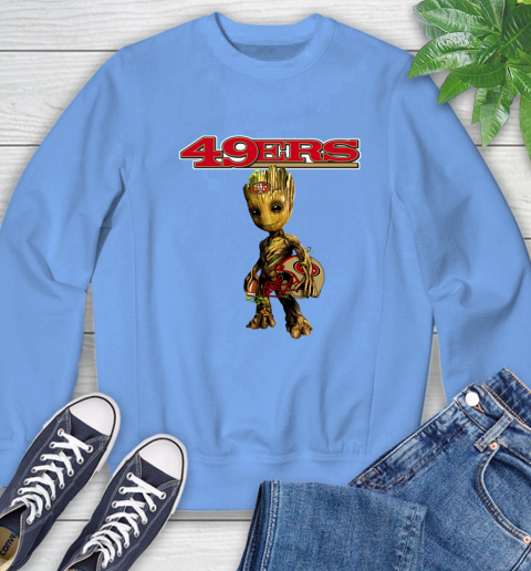 San Francisco 49ers NFL Football Groot Marvel Guardians Of The Galaxy Sweatshirt 11