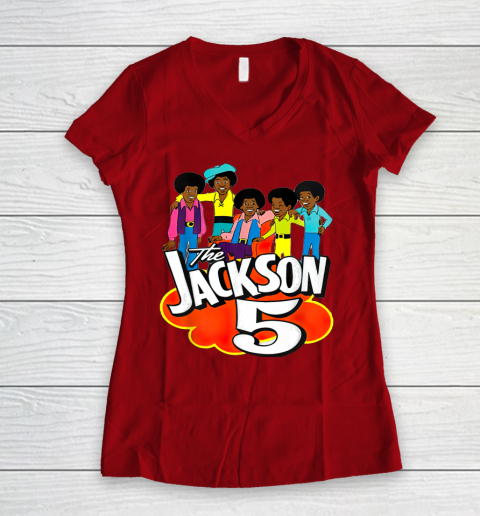 The Jackson 5 Women's V-Neck T-Shirt 8