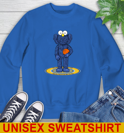 NBA Basketball Denver Nuggets Kaws Bff Blue Figure Shirt Sweatshirt - Image 10