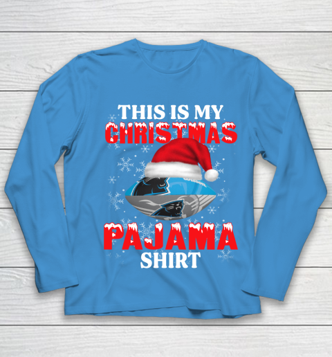 Carolina Panthers This Is My Christmas Pajama Shirt NFL Youth Long Sleeve 5