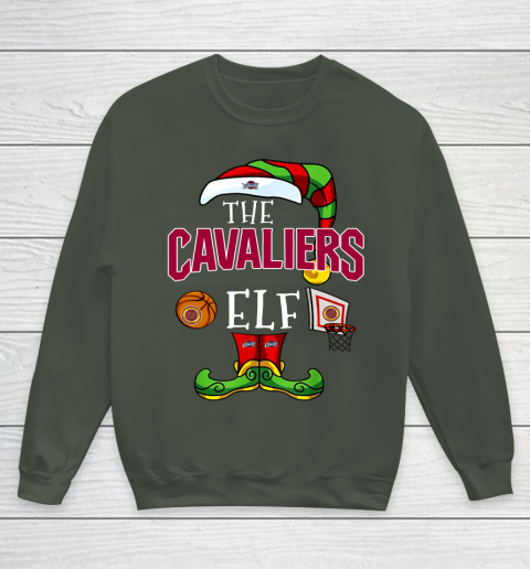 Cleveland Cavaliers Christmas ELF Funny NBA Youth Sweatshirt 8