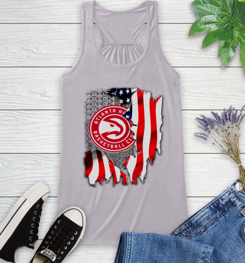 Atlanta Hawks NBA Basketball American Flag Racerback Tank - Image 5