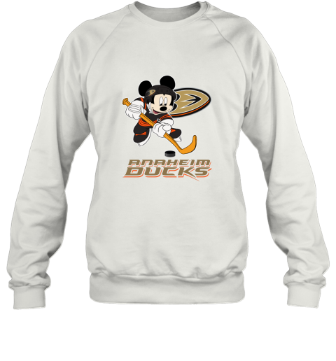 NHL Hockey Mickey Mouse Team Anaheim Ducks Sweatshirt