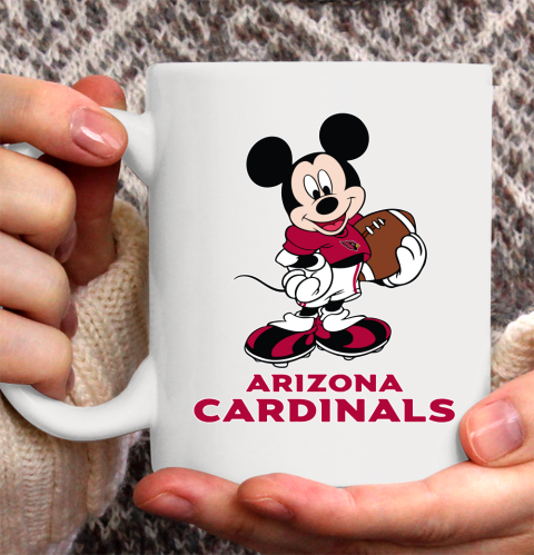 NFL Football Arizona Cardinals Cheerful Mickey Mouse Shirt Ceramic Mug 11oz 2