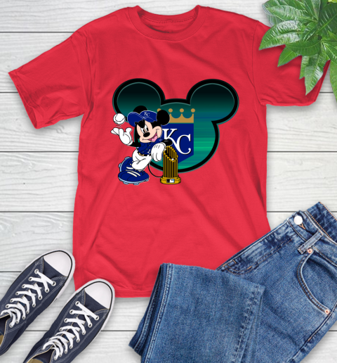 MLB Kansas City Royals The Commissioner's Trophy Mickey Mouse Disney T-Shirt 10