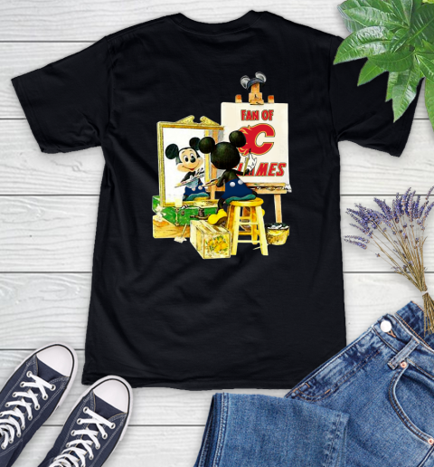 NHL Hockey Calgary Flames Mickey Drawing Shirt 72