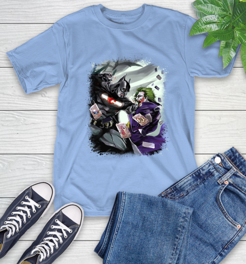 Calgary Flames NHL Hockey Batman Fighting Joker DC Comics T-Shirt 11