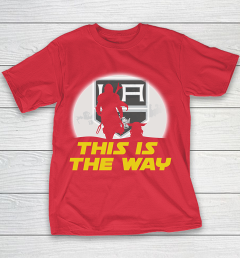 Los Angeles Kings NHL Ice Hockey Star Wars Yoda And Mandalorian This Is The Way Youth T-Shirt 7