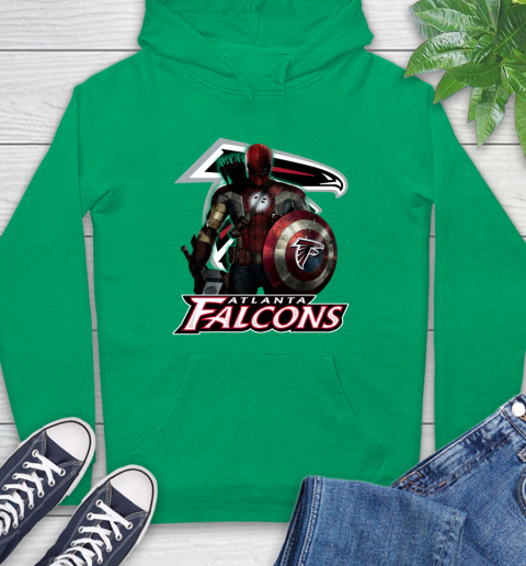 NFL Captain America Thor Spider Man Hawkeye Avengers Endgame Football Atlanta Falcons Hoodie 8