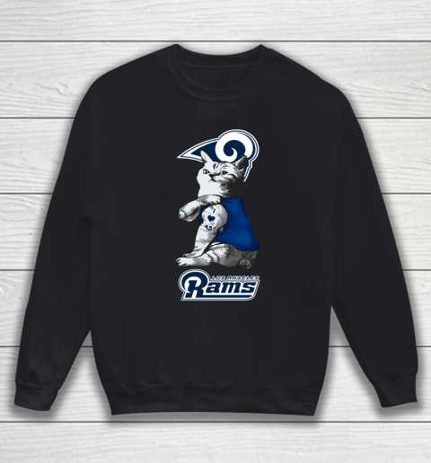 NFL Football My Cat Loves Los Angeles Rams Sweatshirt