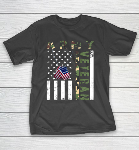 American Camo Flag Army Veteran T-Shirt