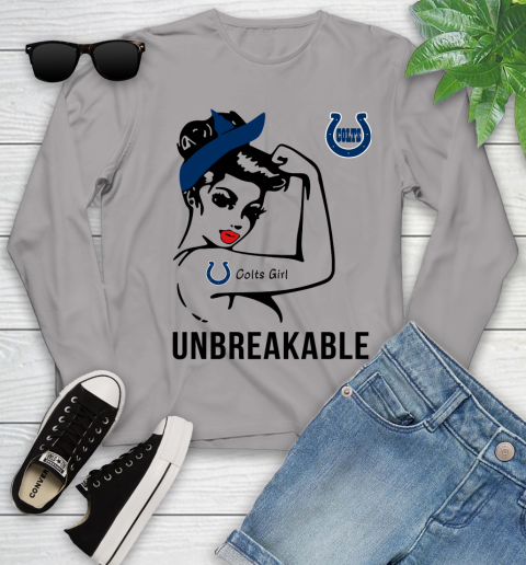 NFL Indianapolis Colts Girl Unbreakable Football Sports Youth Long Sleeve 3