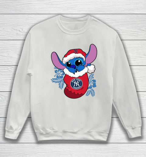 New York Yankees Christmas Stitch In The Sock Funny Disney MLB Sweatshirt 5
