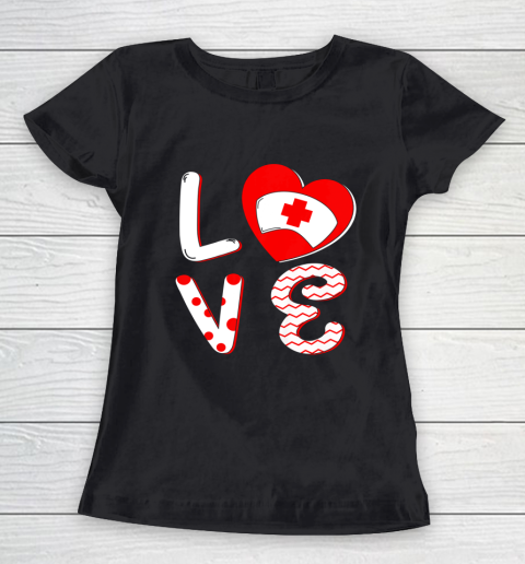 Medical Nurse Valentine Day Shirt Love Matching Women's T-Shirt