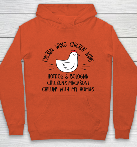 Viral Chicken Wing Chicken Wing Hot Dog Bologna Song Lyric Hoodie 3