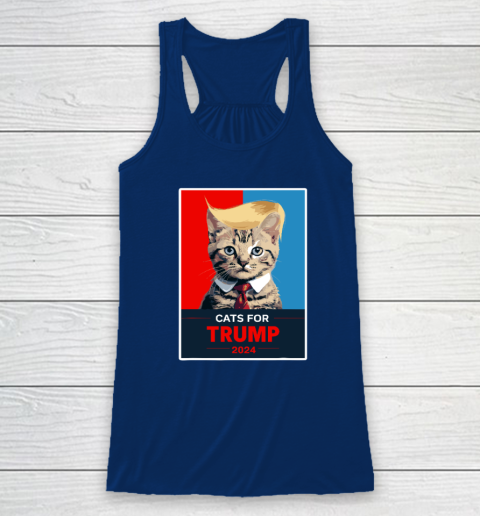 Cats For Trump 2024 Election Racerback Tank 4