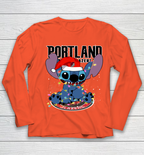 Portland Trail Blazers NBA noel stitch Basketball Christmas Youth Long Sleeve 2