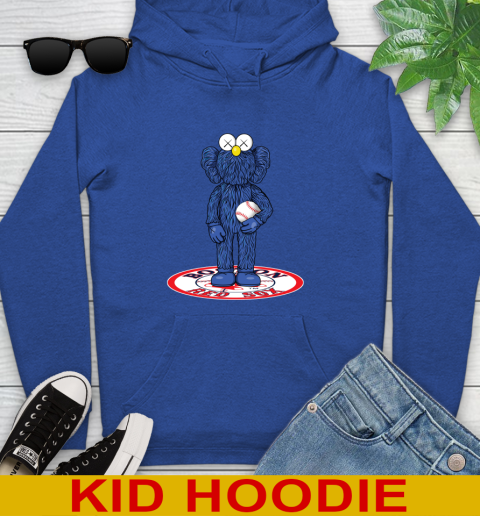MLB Baseball Boston Red Sox Kaws Bff Blue Figure Shirt Youth Hoodie 10