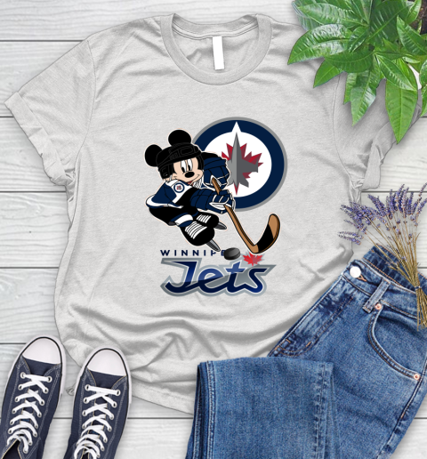 NHL Winnipeg Jets Mickey Mouse Disney Hockey T Shirt Women's T-Shirt