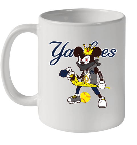 New York Yankees MLB Baseball Mickey Peace Sign Sports Ceramic Mug 11oz
