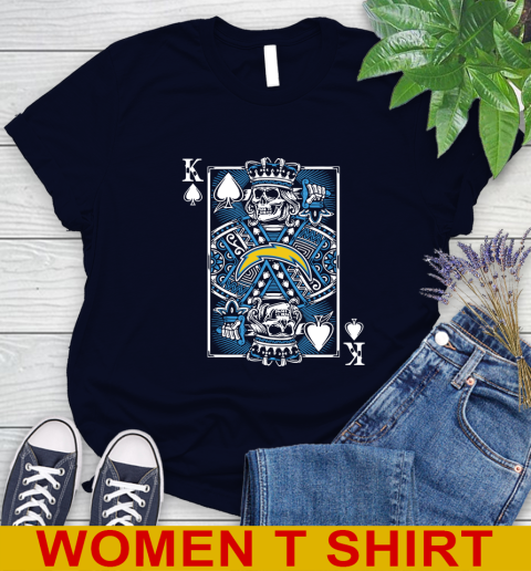 Los Angeles Chargers NFL Football The King Of Spades Death Cards Shirt Women's T-Shirt 2