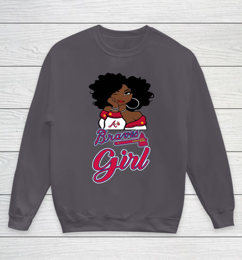 Atlanta Braves Girl MLB Youth Sweatshirt 6
