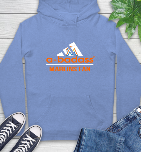 MLB A Badass Miami Marlins Fan Adidas Baseball Sports Hoodie 11