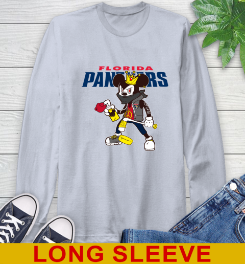 Florida Panthers NHL Hockey Mickey Peace Sign Sports Long Sleeve T-Shirt 6