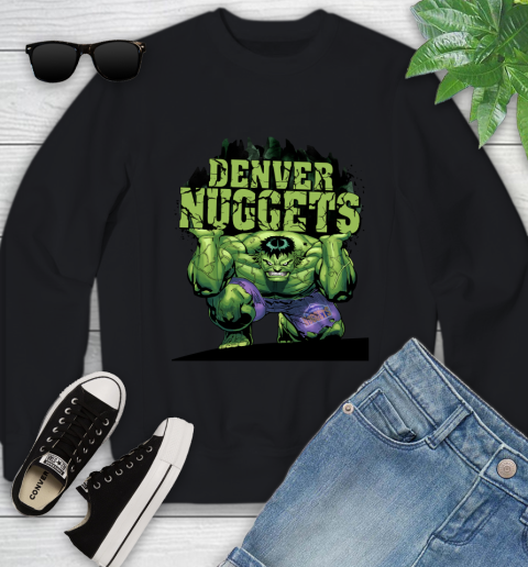 Denver Nuggets NBA Basketball Incredible Hulk Marvel Avengers Sports Youth Sweatshirt 2