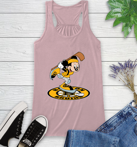 NHL Hockey Boston Bruins Cheerful Mickey Disney Shirt Racerback Tank 10