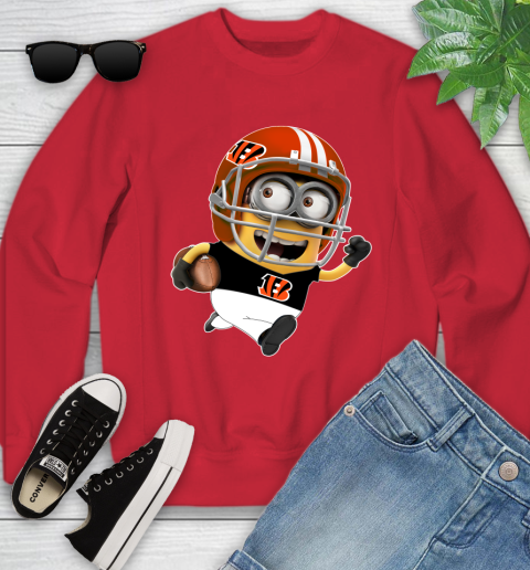 NFL Cincinnati Bengals Minions Disney Football Sports Youth Sweatshirt Tee For Sports
