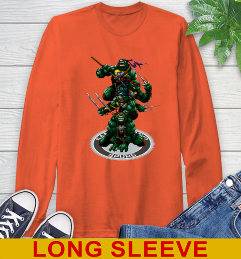 NBA Basketball San Antonio Spurs Teenage Mutant Ninja Turtles Shirt Long Sleeve T-Shirt 5