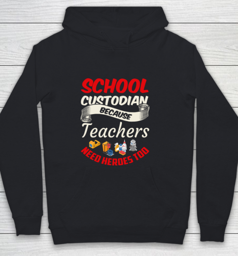 School Custodian Shirt Jokey Funny Saying Custodian Youth Hoodie