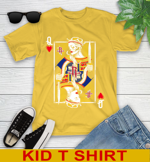 NBA Basketball Houston Rockets The Queen Of Hearts Card Shirt Youth T-Shirt 9