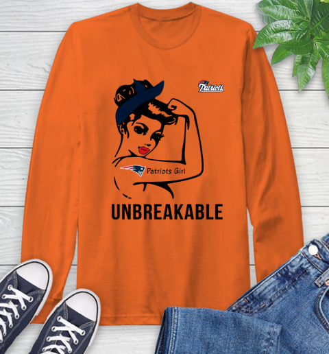 NFL New England Patriots Girl Unbreakable Football Sports Long Sleeve T-Shirt 3