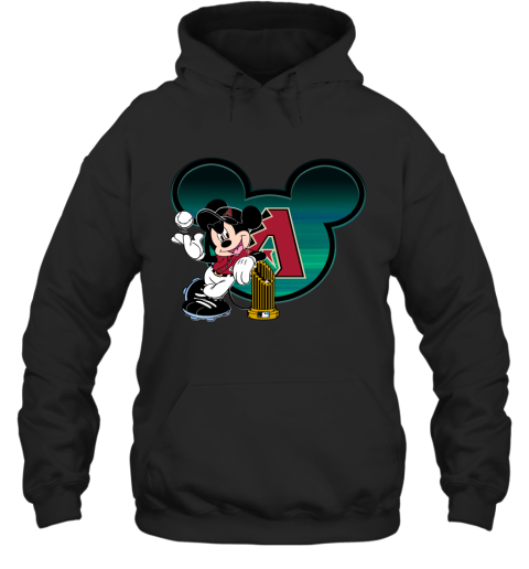 MLB Arizona Diamondbacks The Commissioner's Trophy Mickey Mouse Disney Baseball T Shirt BA6DoOzEzyA hoodie 23 95 151514 front black