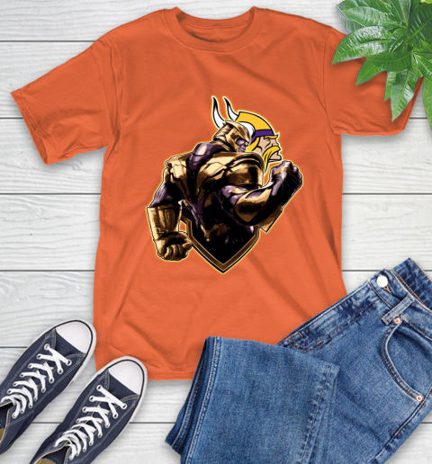 NFL Thanos Avengers Endgame Football Sports Minnesota Vikings T-Shirt 5