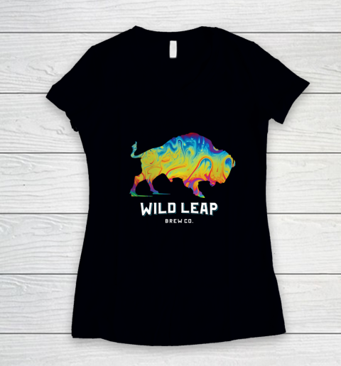 Wild Leap Alpha Abstraction Volume 2 Psychedelic Women's V-Neck T-Shirt