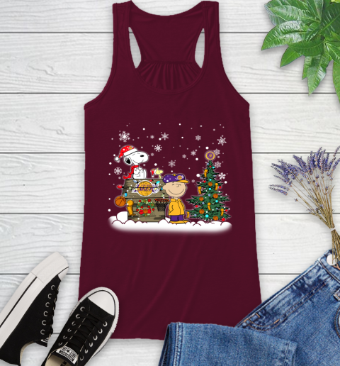 Los Angeles Lakers NBA Basketball Christmas The Peanuts Movie Snoopy Championship Racerback Tank 2