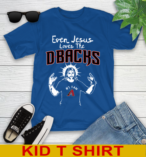 Arizona Diamondbacks MLB Baseball Even Jesus Loves The Dbacks Shirt Youth T-Shirt 10