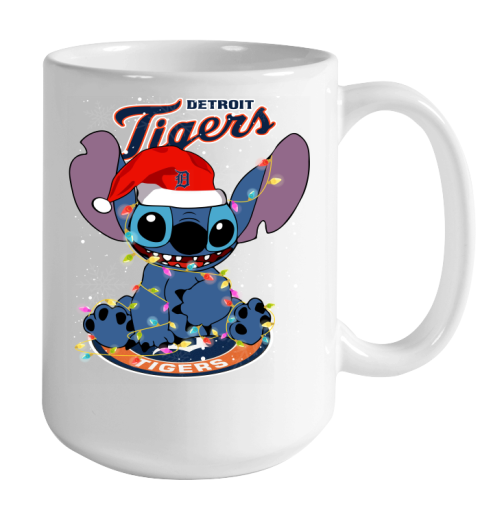 Detroit Tigers MLB noel stitch Baseball Christmas Color Changing Mug 15oz 2
