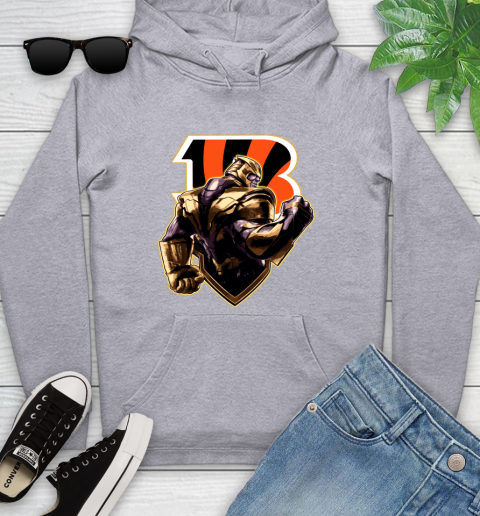 NFL Thanos Avengers Endgame Football Sports Cincinnati Bengals Youth Hoodie 6